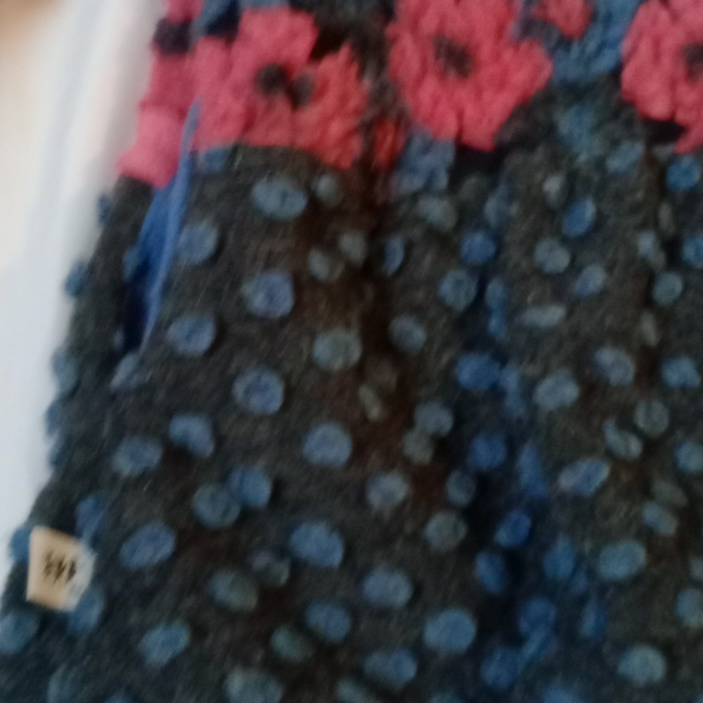 Corky & Company Girls Textured Floral Coat Jacket Size 6 Blue 3D Flower - Picture 11 of 11